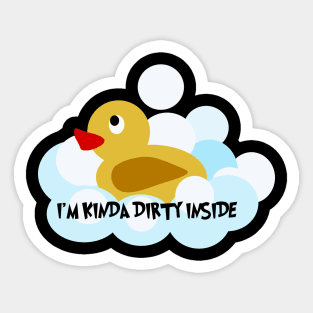 Baths ducks are dirty inside Sticker